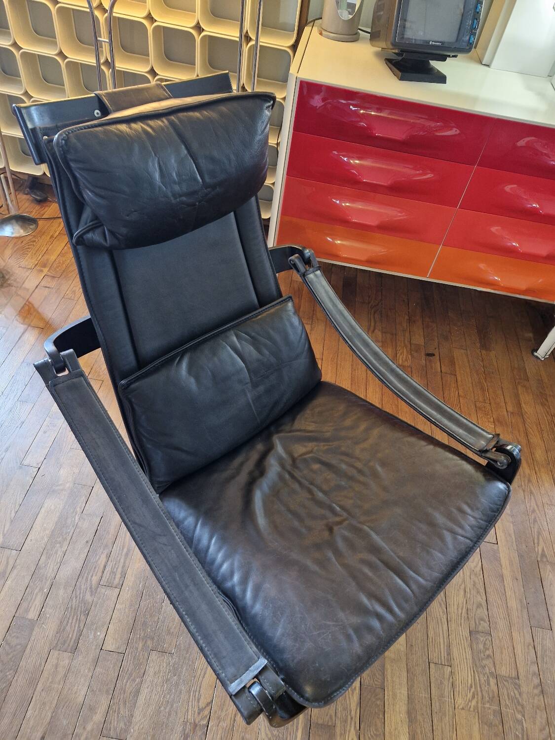 Siesta lounge leather 1970 ake fribytter by nelo mobler suede