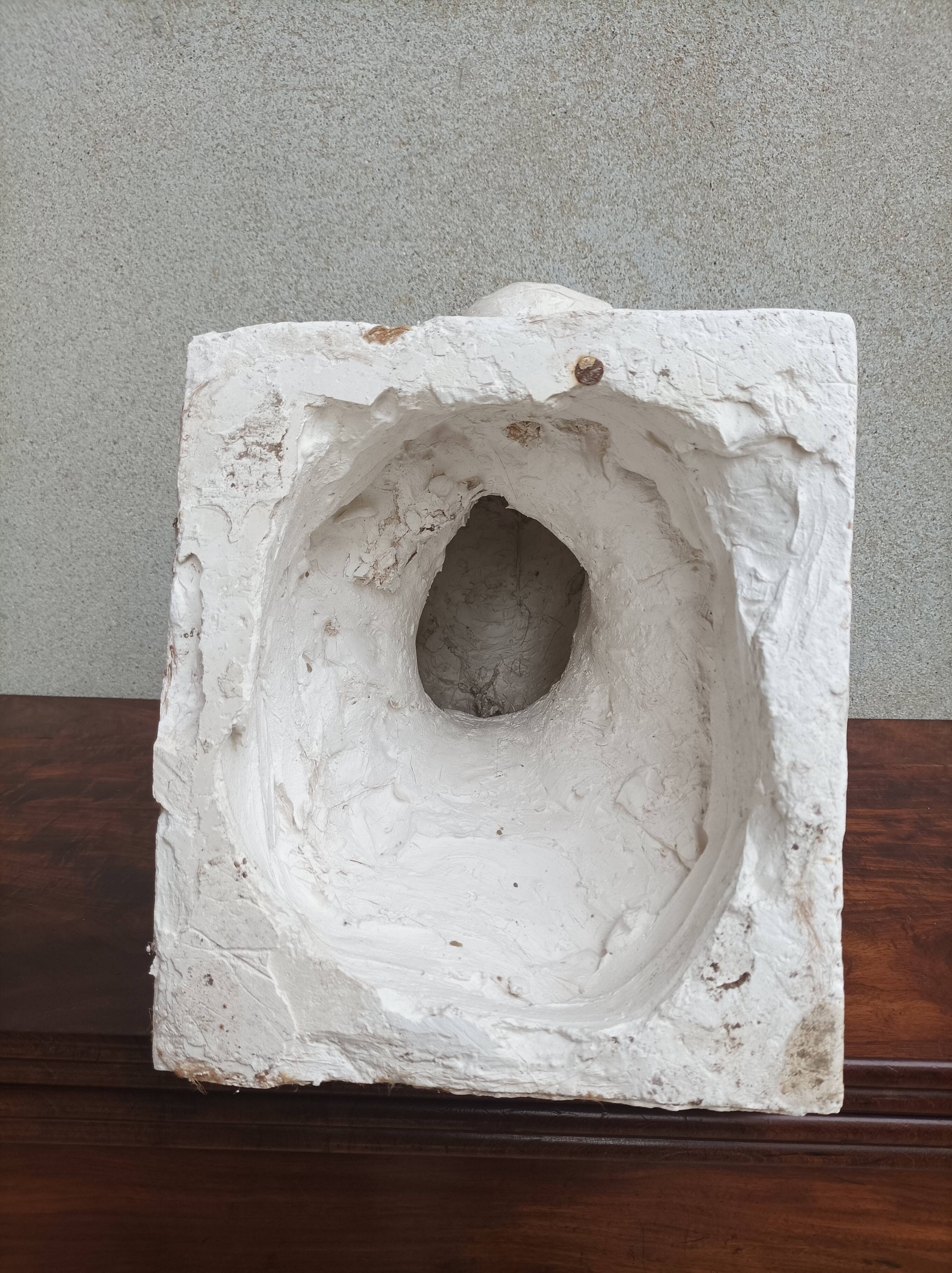 Pascal Boureille (1909-1999) Bust sculpted in plaster Male doctor