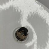 Pair of enamelled metal pendant lights