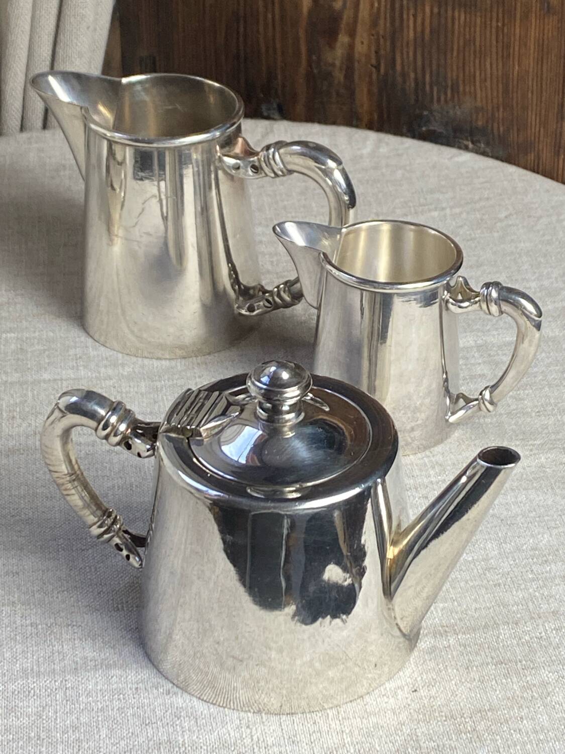 Art Deco silver-plated metal coffee/tea service