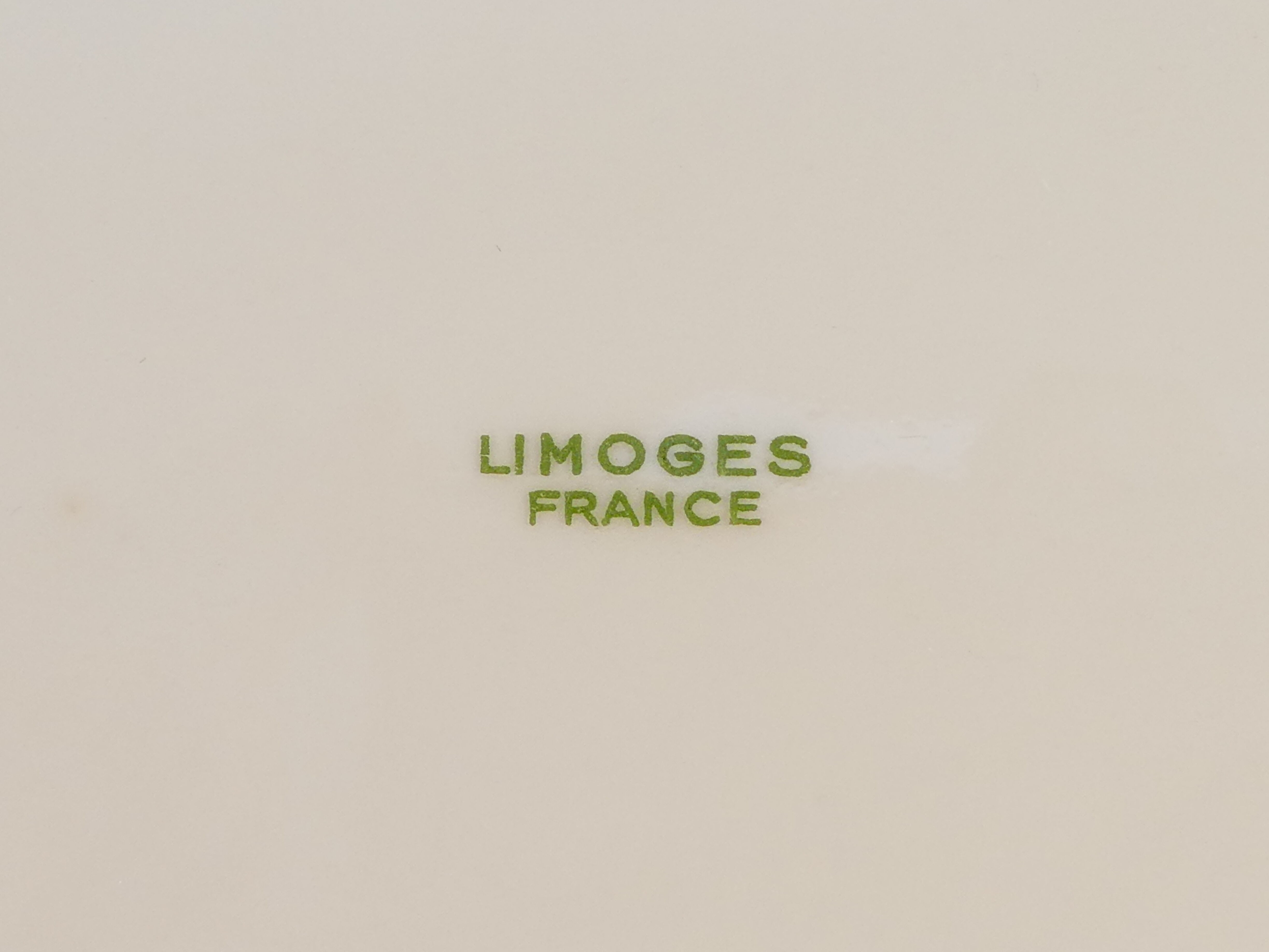 Porcelain pie service of limoges 50 years