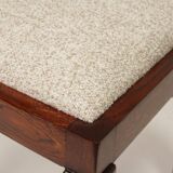 Art Deco chair beige fabric rustic oak 1950