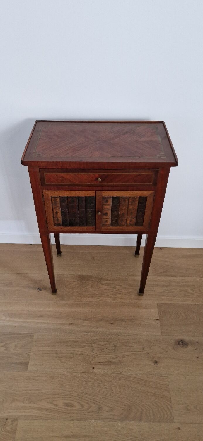 Directory style marquetry side table