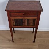 Directory style marquetry side table