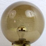 Table lamp vintage smoked glass