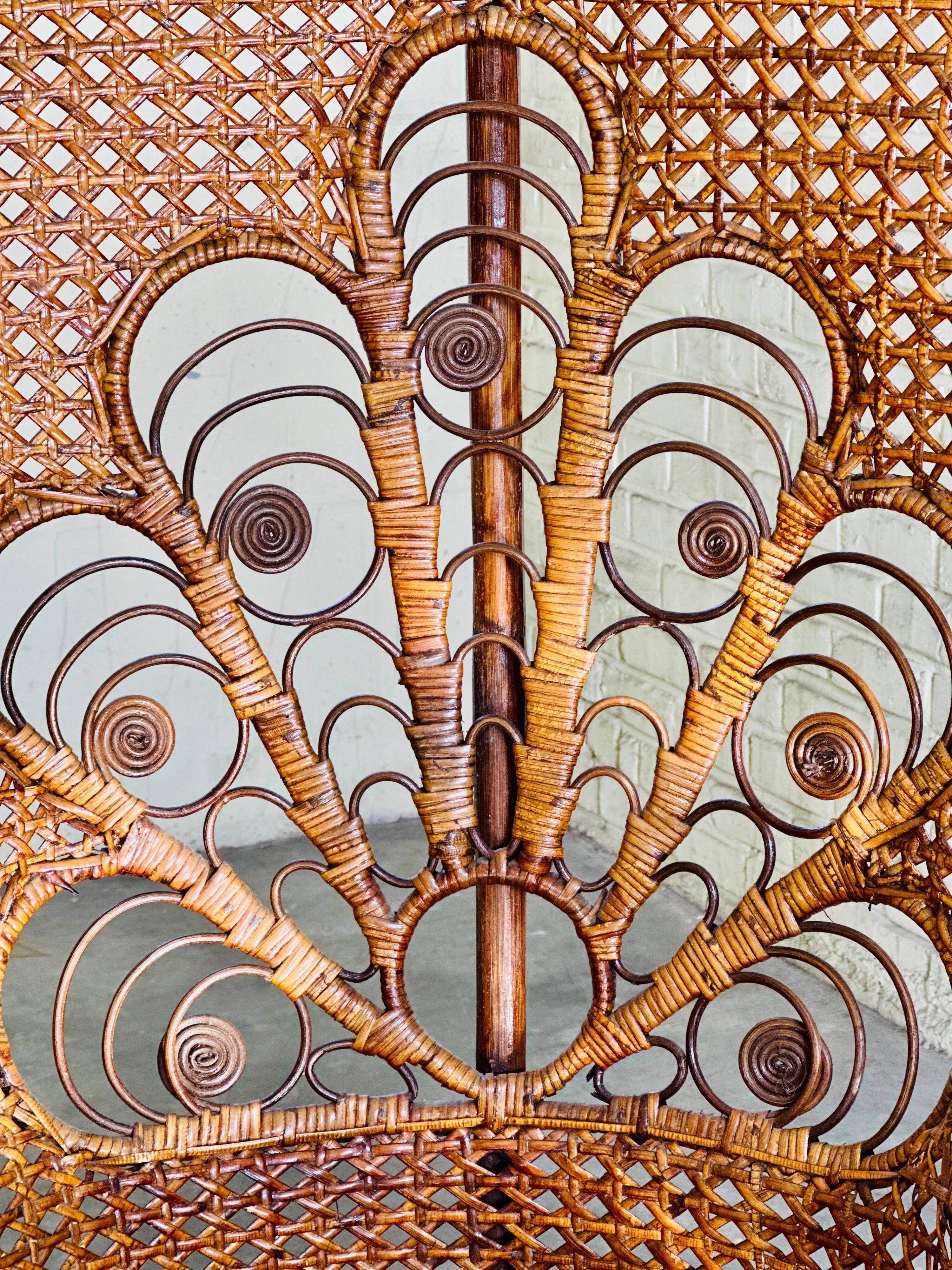 Vintage Bali Style Peacock Chair