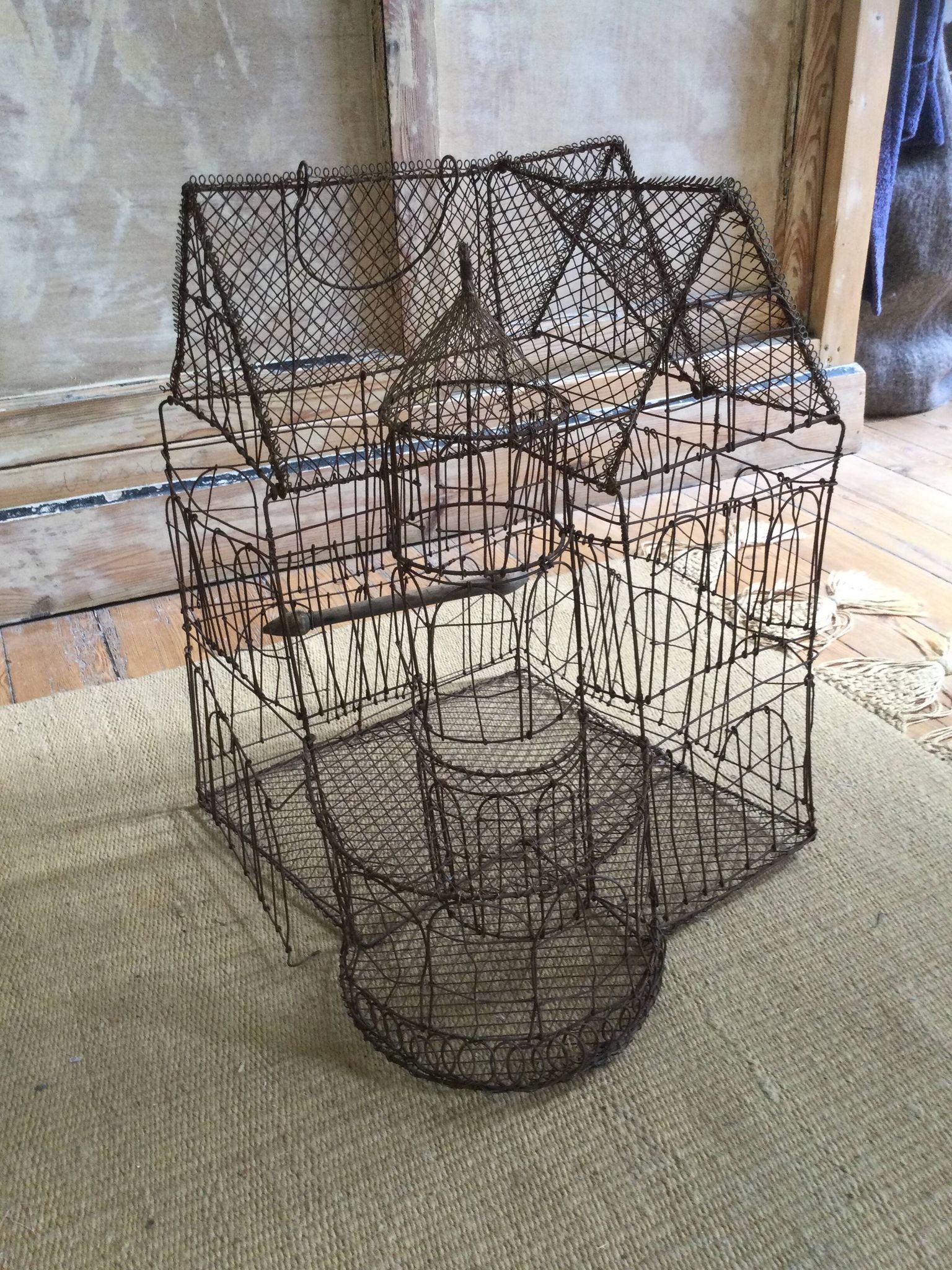 Handmade wire birdcage