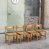Hongisto pine dining table & chairs by Ilmari Tapiovaara for Laukaan Puu