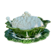 Soupière en faïence - Décor végétal-choux-fleur