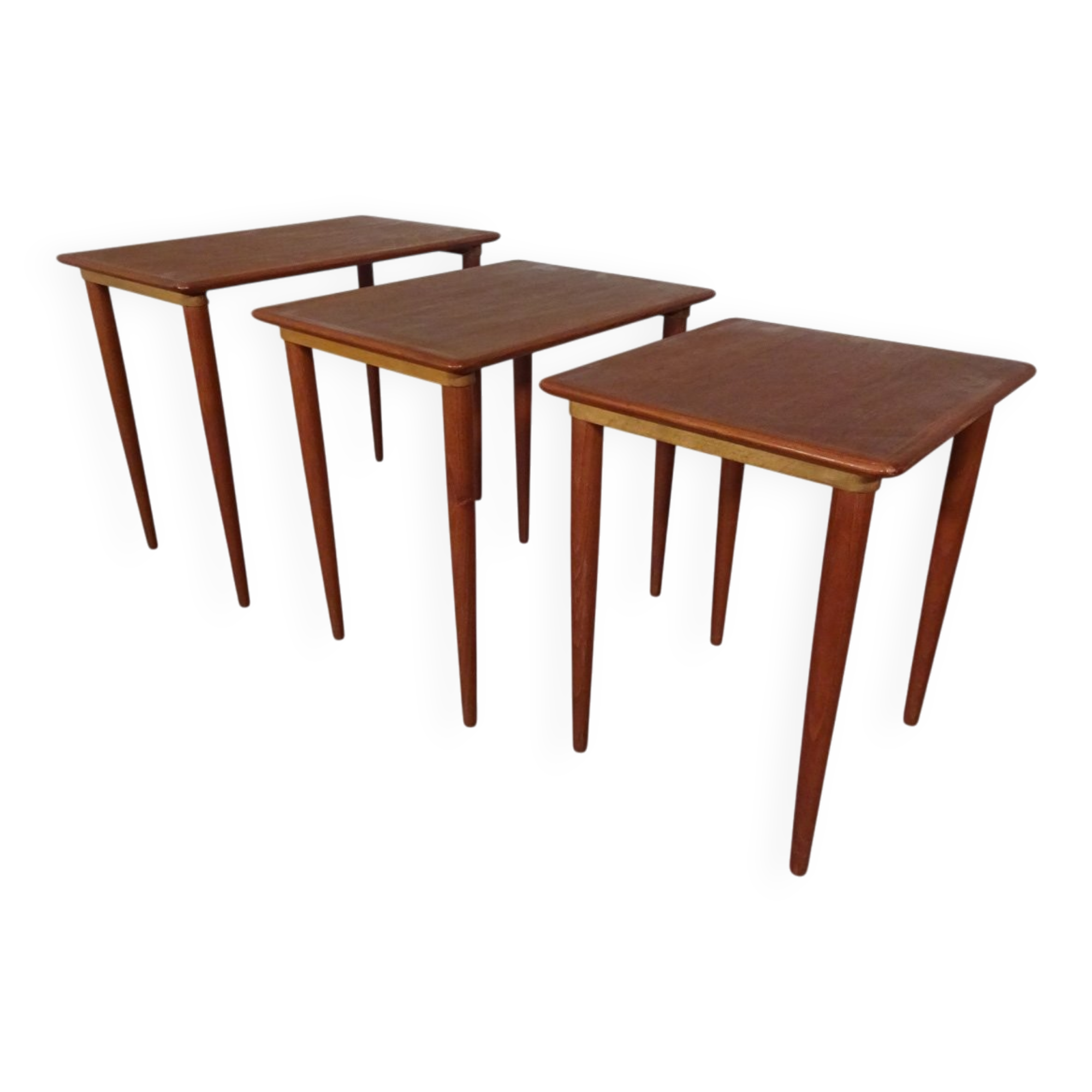 Danish Teak Nesting Tables, 1960s, Set of 3