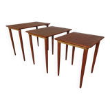 Danish Teak Nesting Tables, 1960s, Set of 3