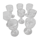 8 verres à digestif anciens