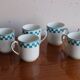5 tasses à carreaux – Limoges France Décor