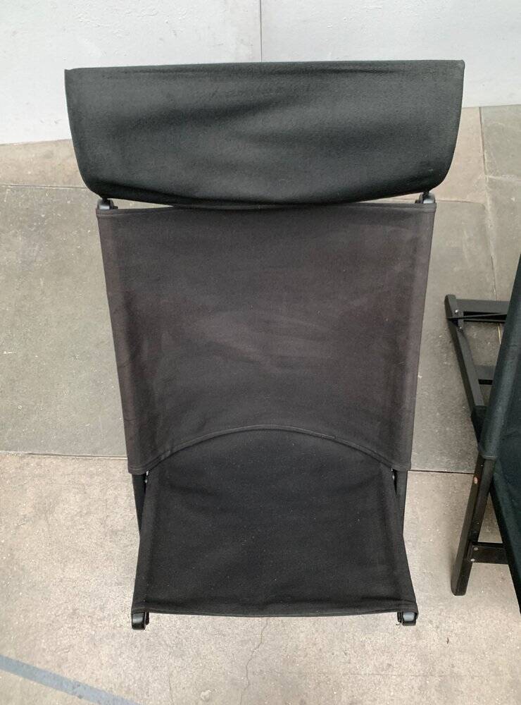 Set of minimalist postmodern folding chairs model Hestra by Tord Björklund for Ikea, 1980s.