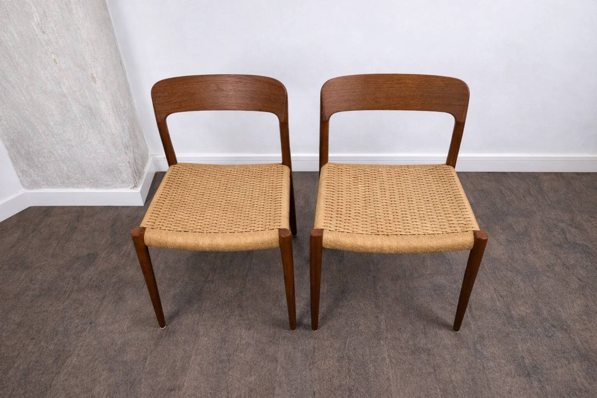 Teak and rope chair, model 75 by Niels O. Møller for JL Møller, Denmark, 1950.