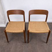 Teak and rope chair, model 75 by Niels O. Møller for JL Møller, Denmark, 1950.