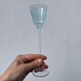 Collectible irregular blown stemmed glass