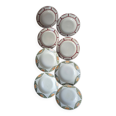 Assiettes anciennes Art déco années 30 Badonviller et Labrut frères