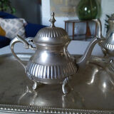 Silver metal coffee set