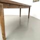Beech farmhouse table, tapered legs, France, 1970s