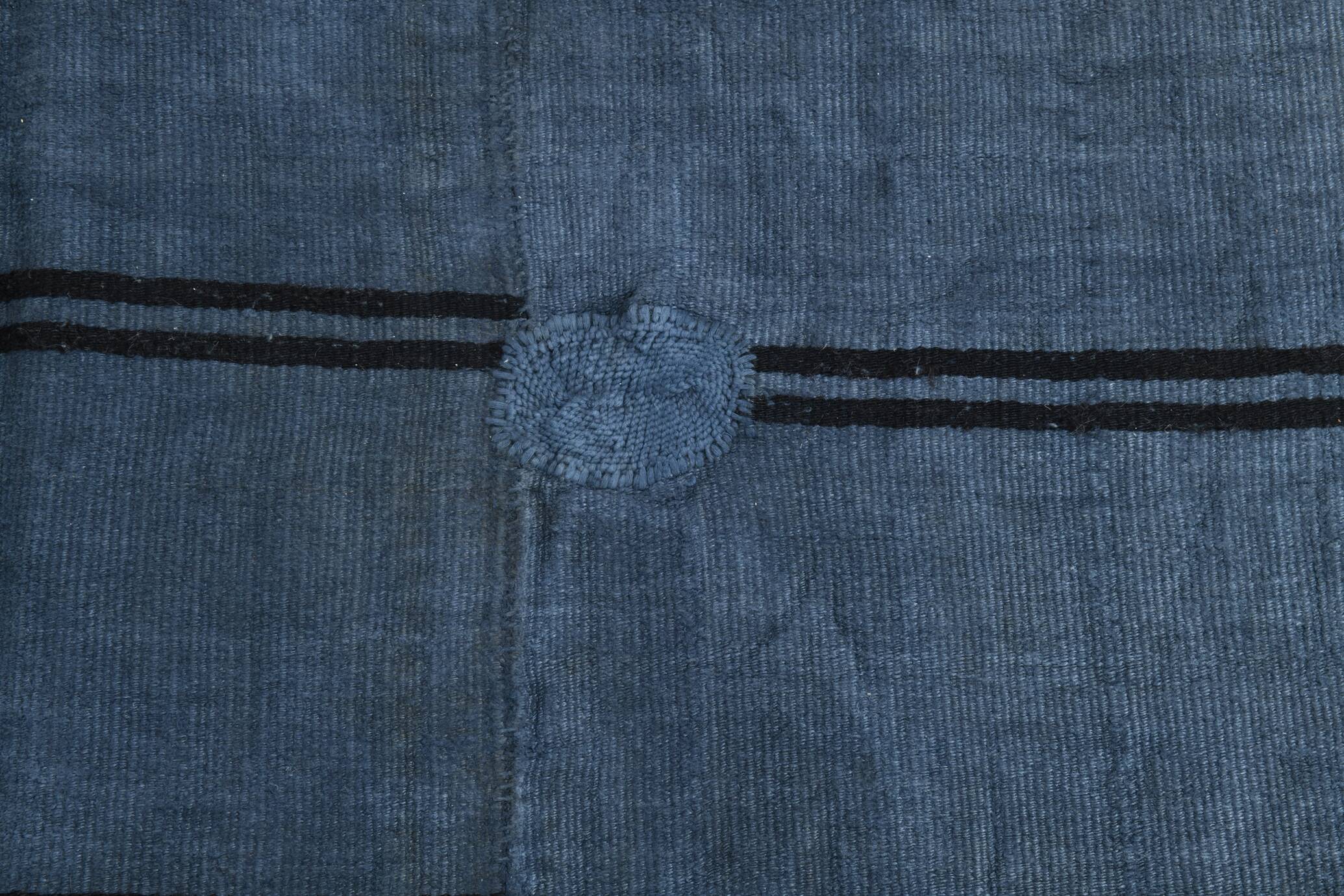 Blue & Black Striped Kilim Rug, 163x237Cm