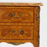 Louis XV 18th century marquetry bedside table nightstand chest of drawers