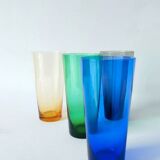 4 verres colorés 70s