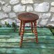 Stool wood carved folk art