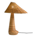 Asymetrical Rattan Table Lamp