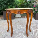 Console in cherry and marble