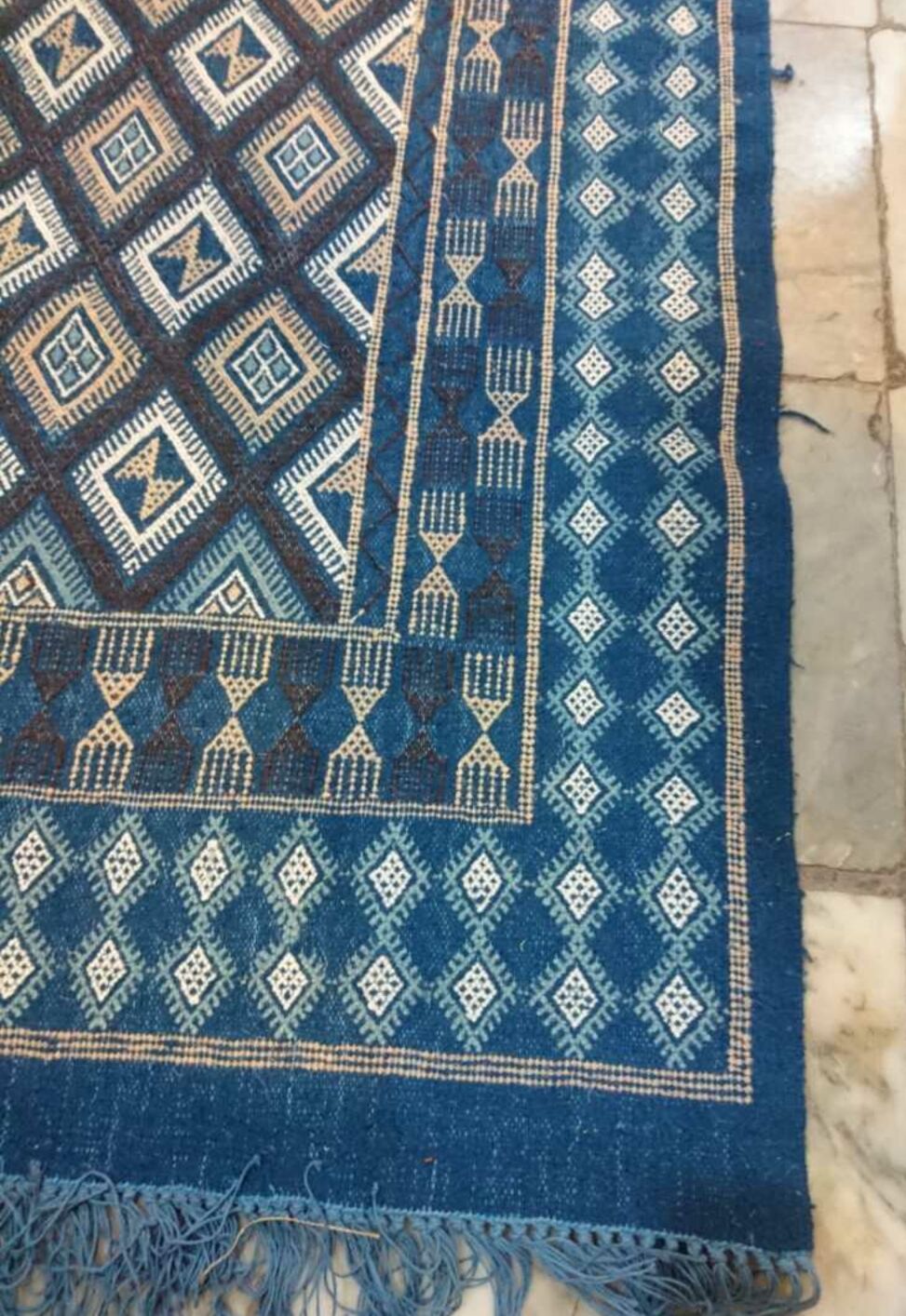 Kilim blue berber margoum carpets 170x256cm