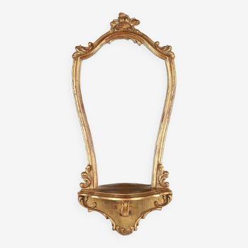 Romantic baroc style mirror with original label “Deknudt”, Belgium, 1970s