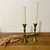 Pair of brass candlesticks