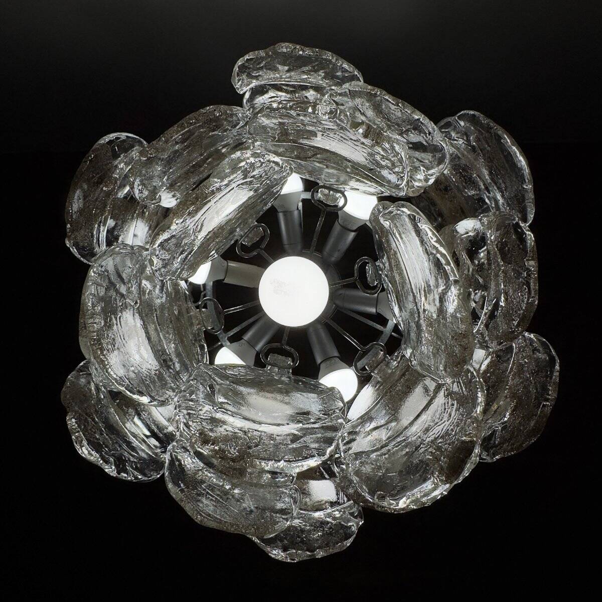 Vintage Murano glass chandelier by Mazzega, Italy 1970s