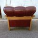 Danish vintage armchair light oak and leather.