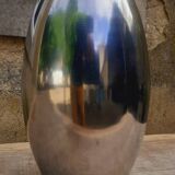 Polished cast aluminum vase, 1960s