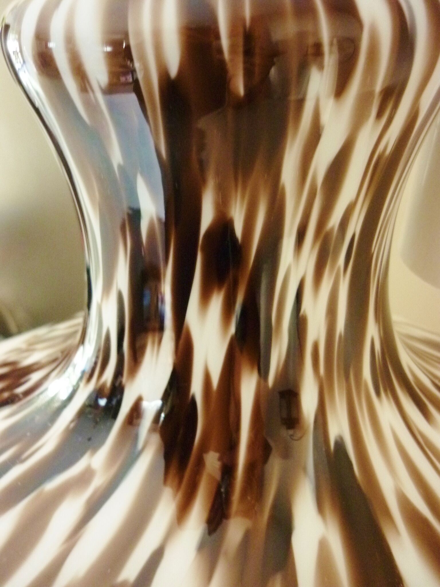 Pendant light in white opal glass with black speckles, 1960s/1970s