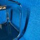 Vintage 1970s coffee table square chrome base u-shaped oval profile