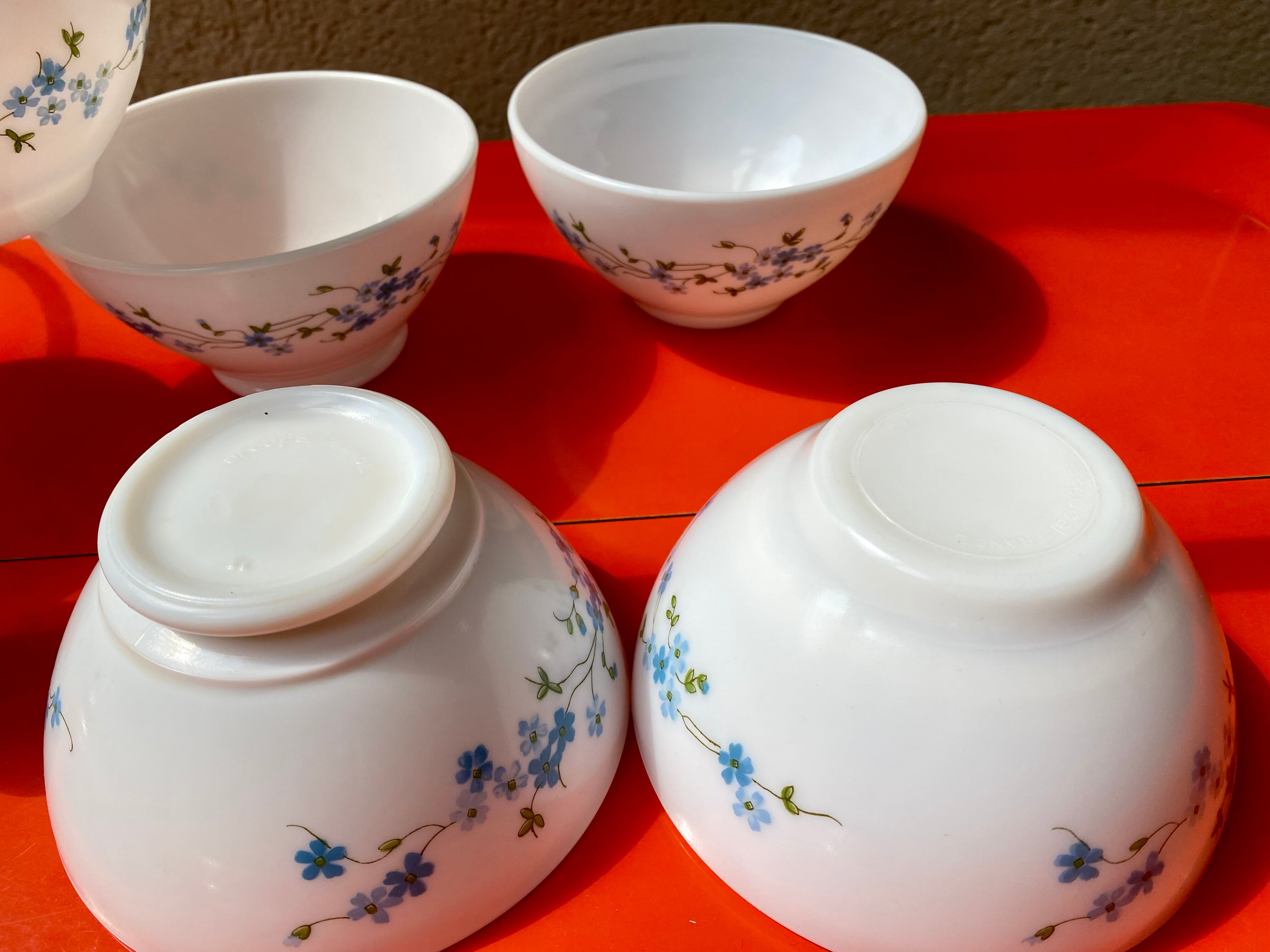 Lot Ramekin Bowls Arcopal France vintage 70s