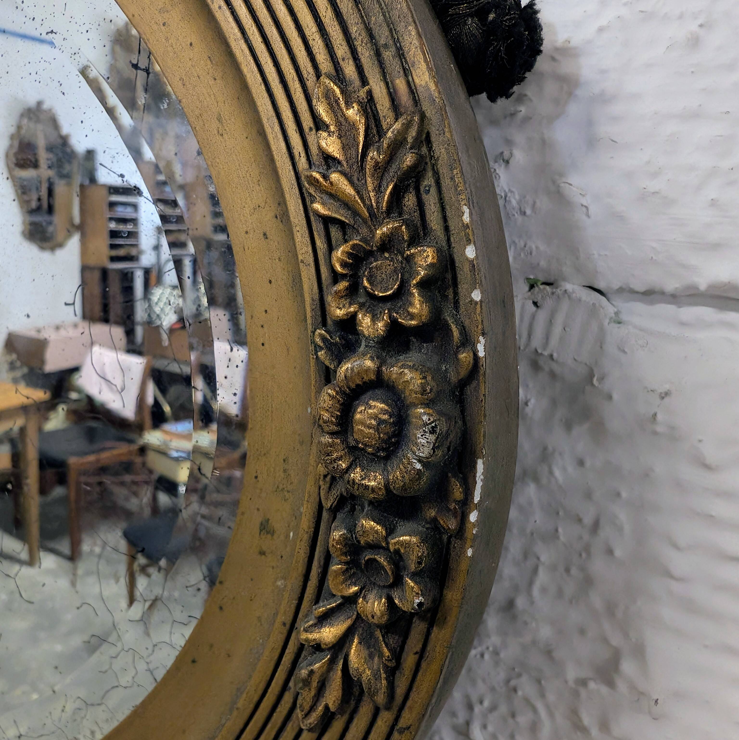 Art Deco Oval Mirror