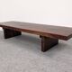 Brutalist coffee table in solid teak
