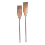 Paddle rowing boat wooden canoe