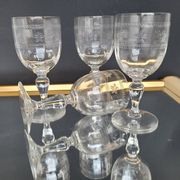 Verres à apéritif gravés soufflés – fin XIXᵉ / début XXᵉ siècle
