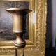 Brass crystal candlestick