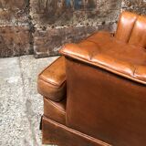 Leather club armchair