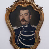 Portrait of a pastel man 1818 in gold frame