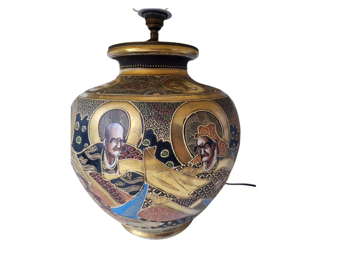 Handmade Asian style lamp in ceramic