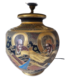 Handmade Asian style lamp in ceramic