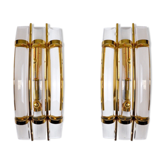 Pair of Venini sconces, Italy, 1970