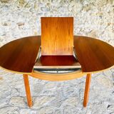 Extendable dining table in teak, butterfly extension by Van Pelt circa 1960.